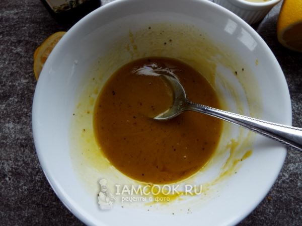 Медово-горчичный соус для салата